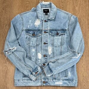Men's distressed denim jacket Size XS